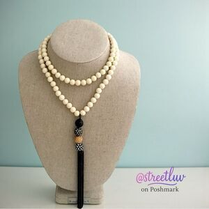 Stella & Dot Revival Beaded Tassel Necklace